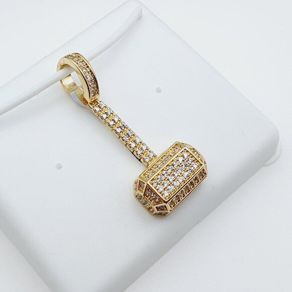 "14K Gold Plated Cubic Zircon Pendant, INUS1BR062 - Picture 2 of 11